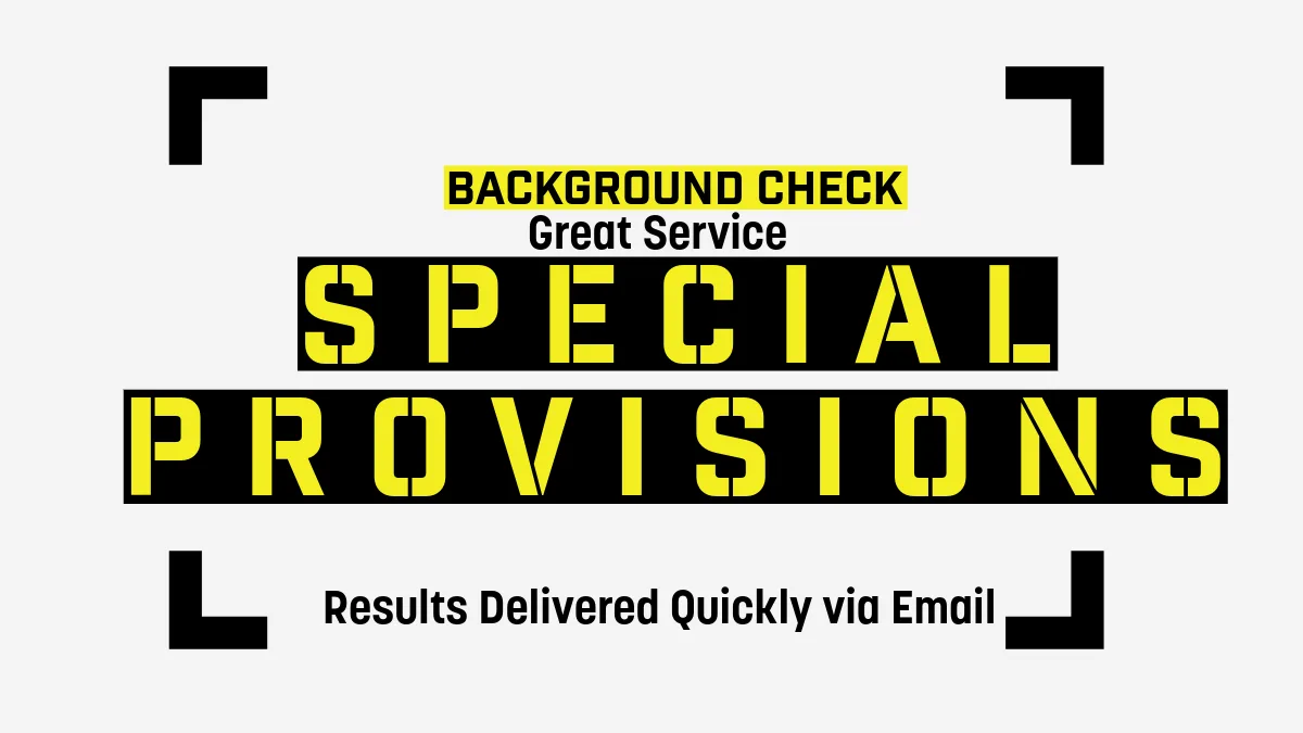 Police Check Special Provision with no identity document