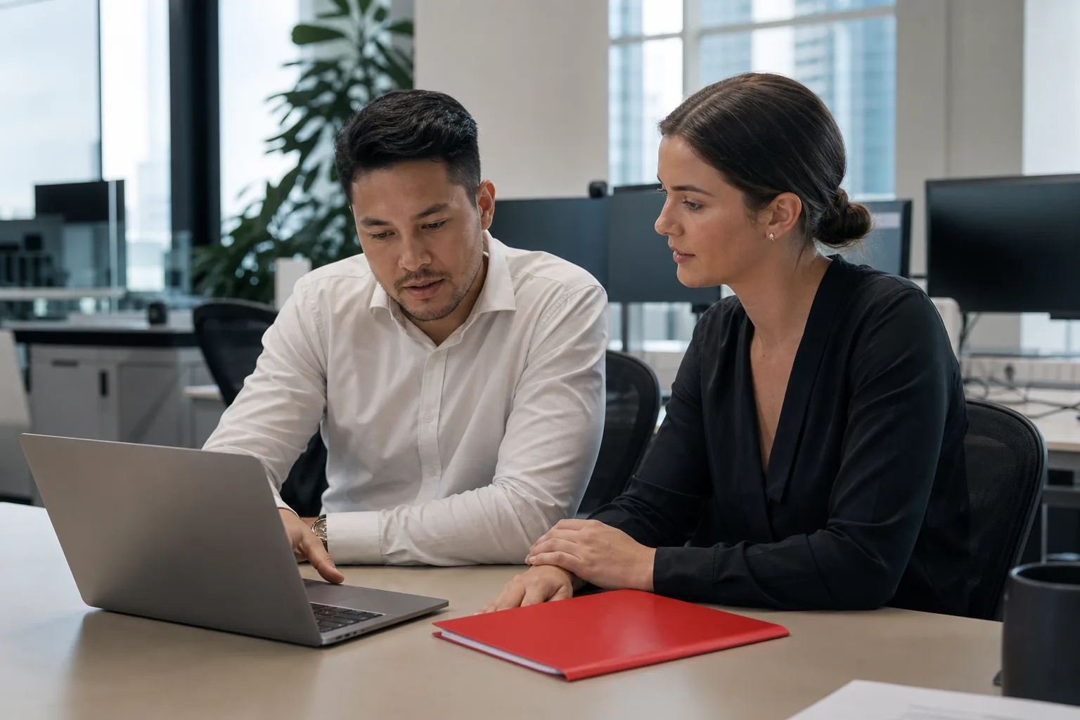 Financial crime compliance analysts reviewing customer identity and risk information in an Australian fintech office
